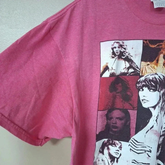 Taylor Swift The Eras Tour Womens Pink Graphic T-Shirt Delta Weight Pro Large - Picture 9 of 15